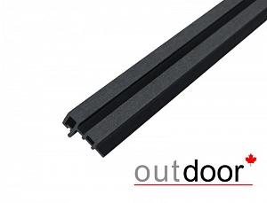 Угловой элемент для панели ДПК Outdoor 85*55*4000 мм. шлифованный черный
