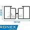 Лага алюминиевая KRONEX 50*25*3000 мм несущая